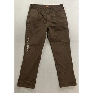 Golf Wang Golf Le Fleur Pants Men's Size 32x29 Brown Embroidered Chino Trousers